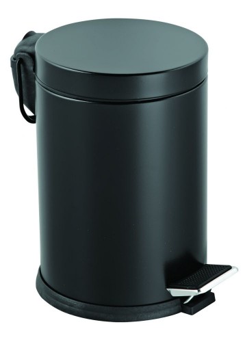 Корзина металева з педаллю чорна EFOR METAL (815S)